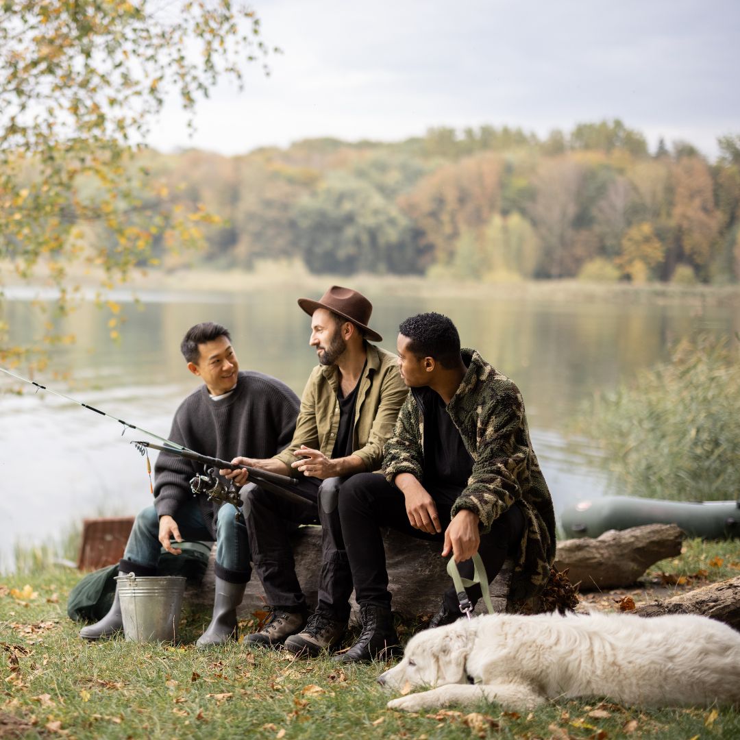 men fishing