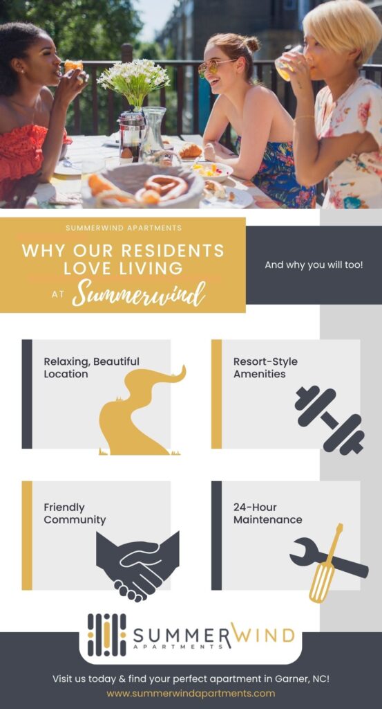 infographic about why residents love Summerwind