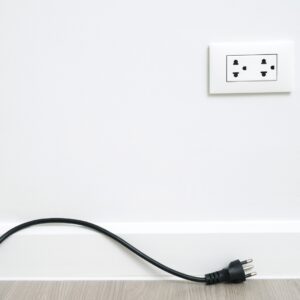 unplugged cable on the ground