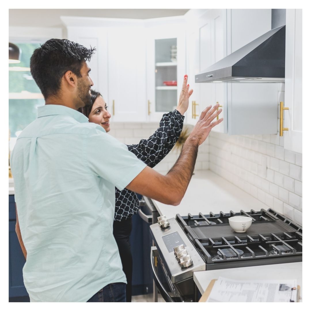 a man going through an apartment walk through
