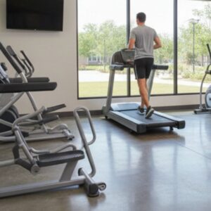 Person running on the treadmill